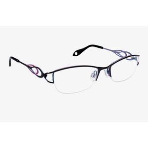 FYSH UK Purple Half Rim Metal Women’s Frames Eyeglasses Spectacles Urban Eyewear